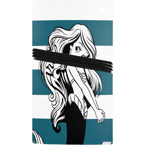 Disney The Little Mermaid Ariel Stripes PS5 Pro Console Skin